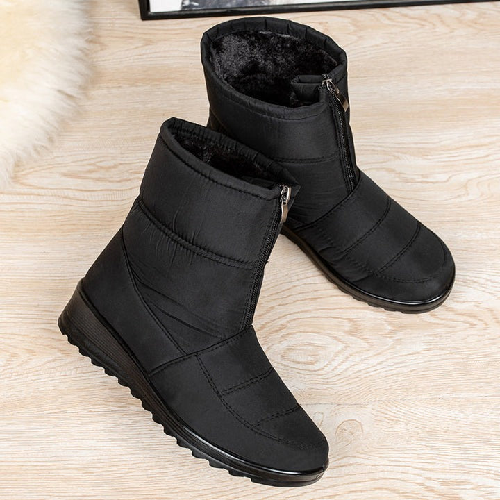 Bota Feminina de Inverno Aveludada Impermeável - CozyWarm